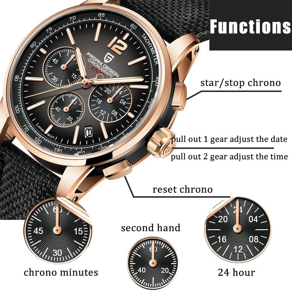 Smartwatch Watches For Men Brands - PAGANI DESIGN Yeni Erkek Saati 41mm