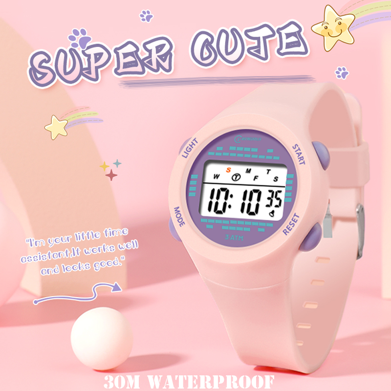 Smartwatch Digital Watches For Boys - Çocuk elektronik saat kız pembe sevimli