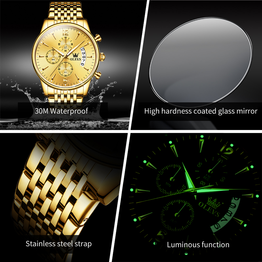 OLEVS Marka Lüks Altın Quartz  - Smartwatch Watches For Men Brands incelemesi ve fiyatı
