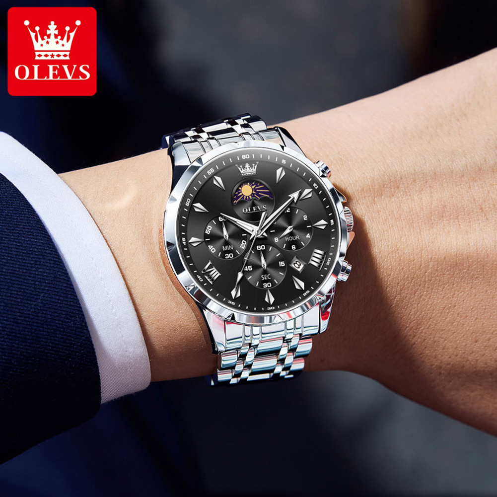 OLEVS 3653 Marka Ay Evresi Tak - Smartwatch Watches For Men Brands incelemesi ve fiyatı