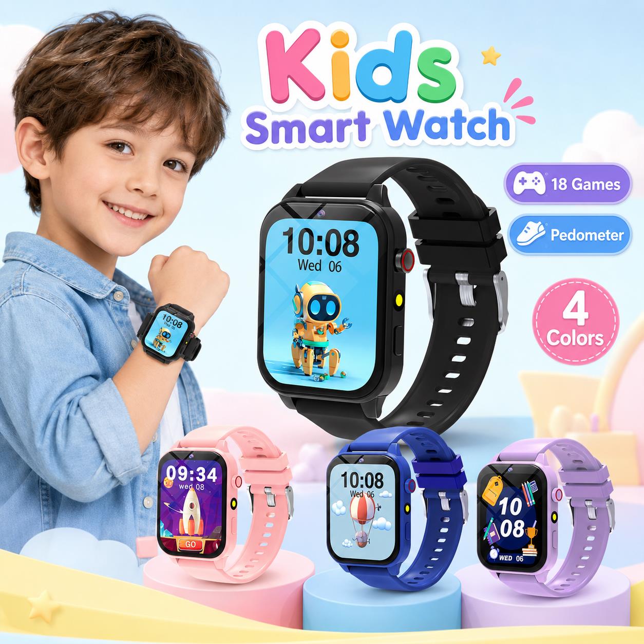 Çocuklar için akıllı saat oyun - Smartwatch Digital Watches For Boys incelemesi ve fiyatı