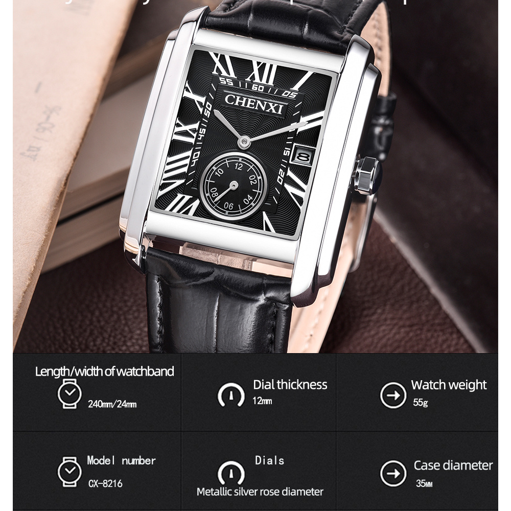 CHENXI 8216 Moda Klasik Kare K - Smartwatch Watches For Men Brands incelemesi ve fiyatı